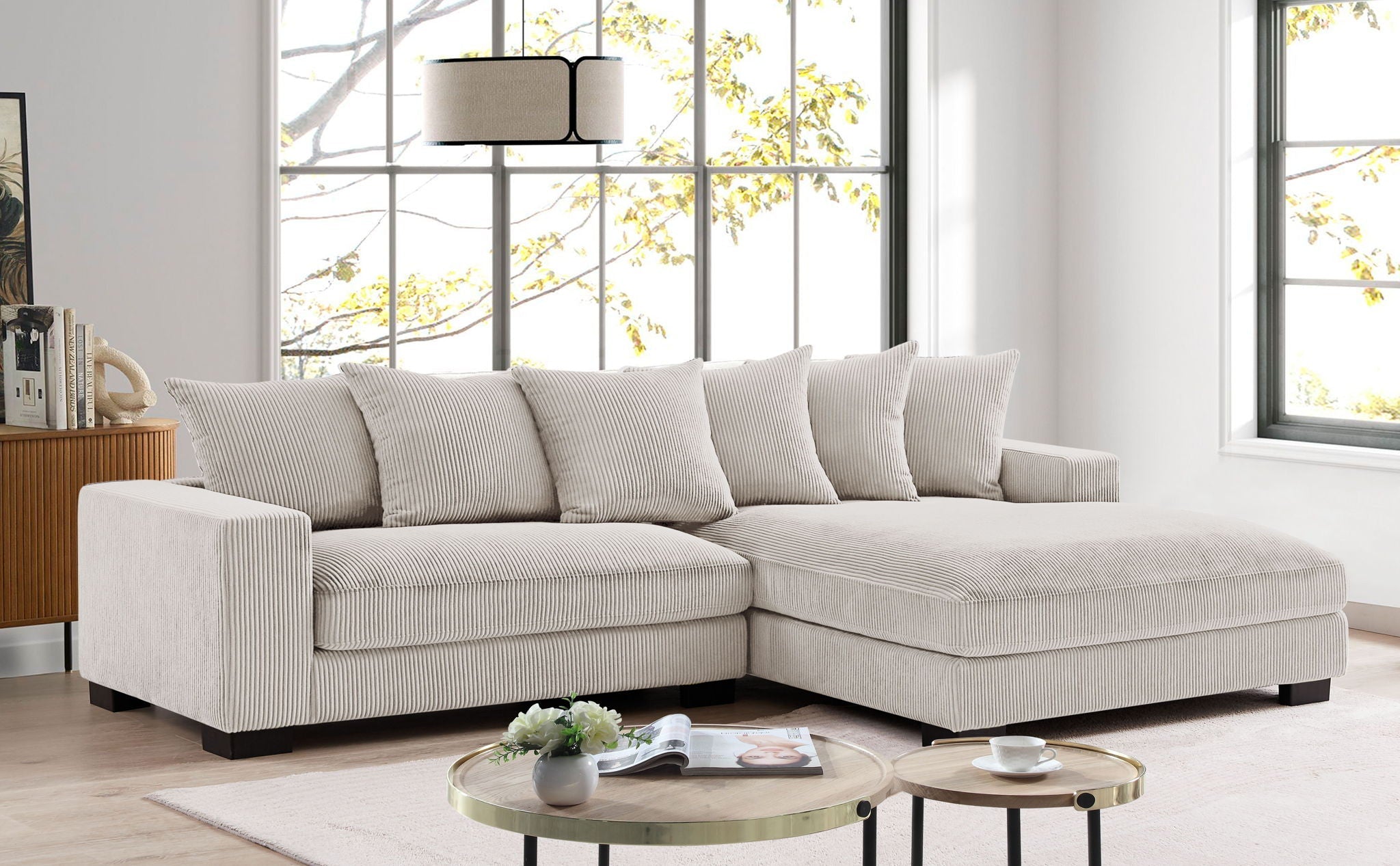 Luxe - Oversized 2-Piece Sectional L-Shaped Sofa Chaise