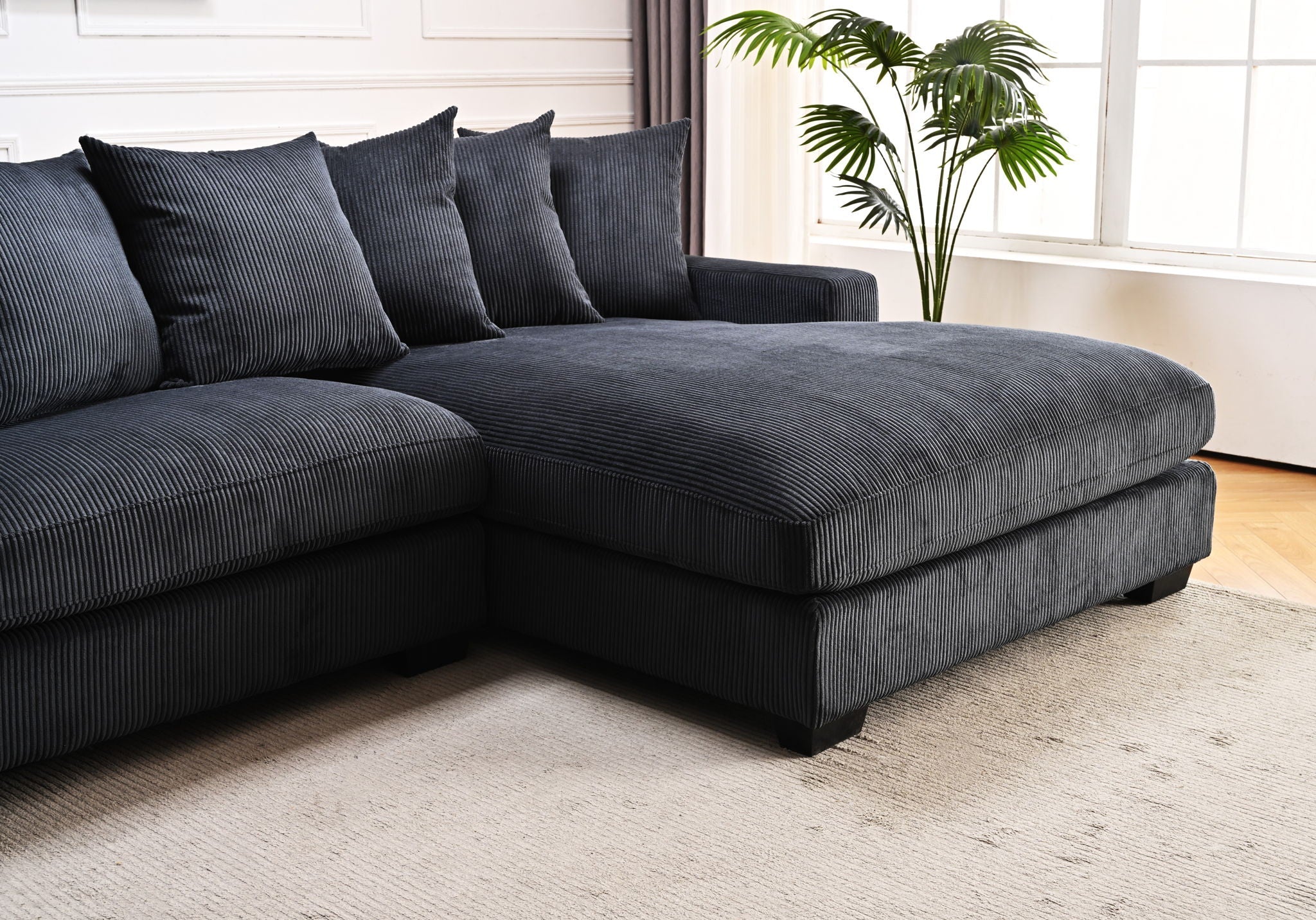 Luxe - Oversized 2-Piece Sectional L-Shaped Sofa Chaise