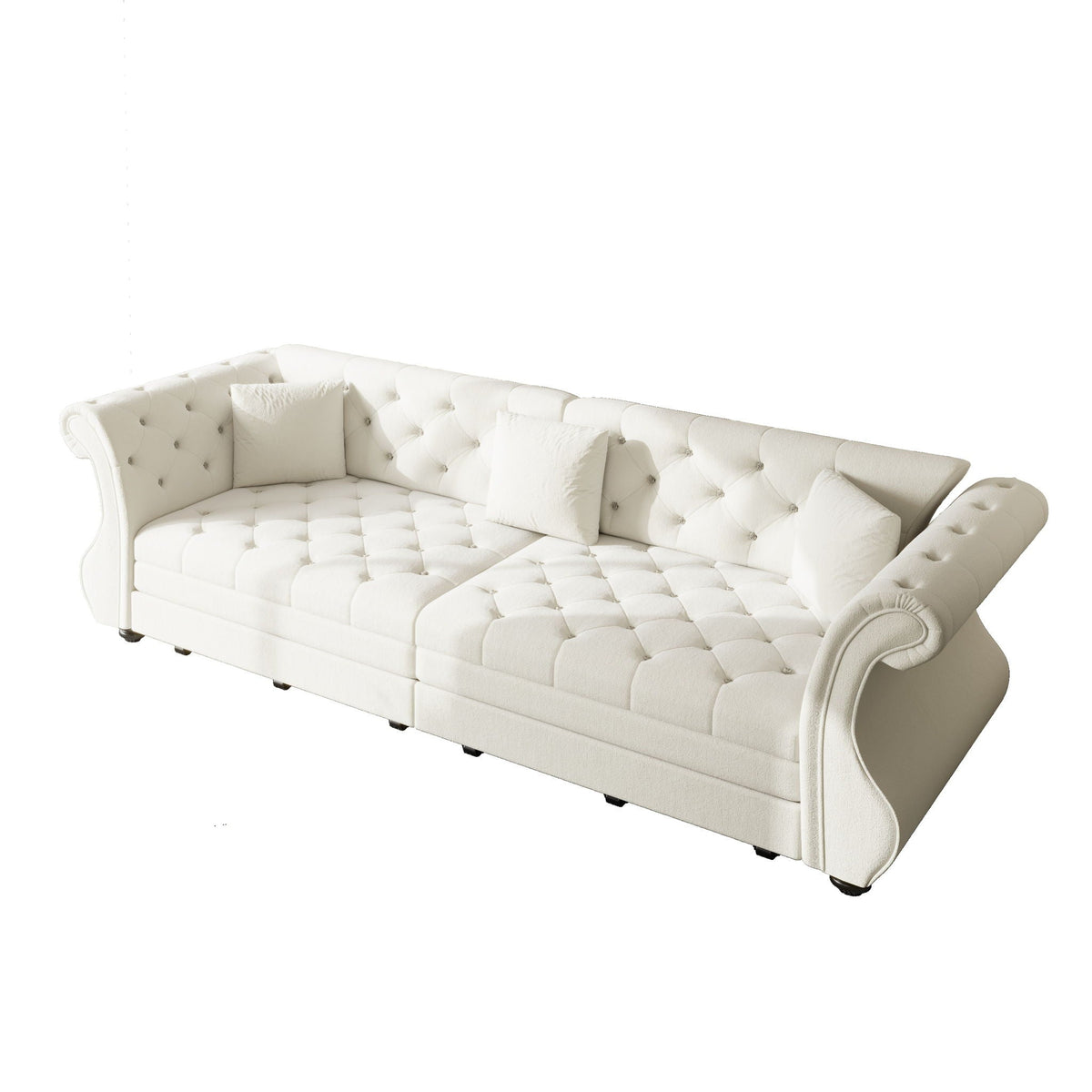 Oversized Chesterfield Pull Out Sofa Bed, Roll Arm Couch