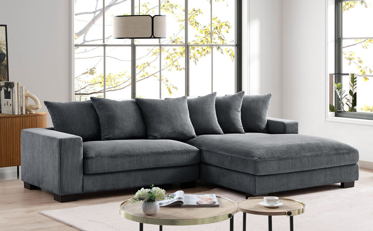 Luxe - Oversized 2-Piece Sectional L-Shaped Sofa Chaise