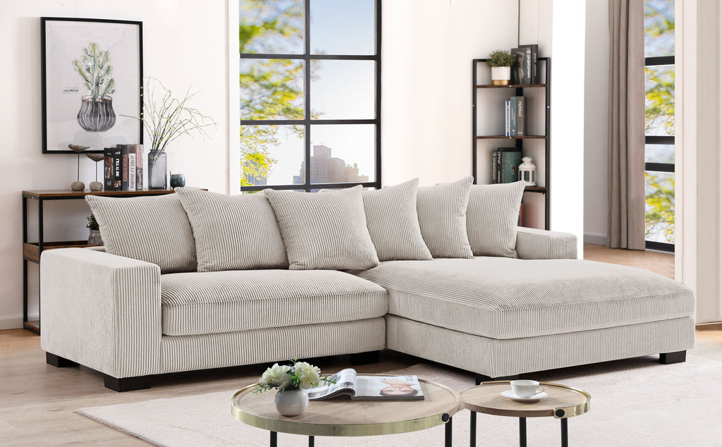 Luxe - Oversized 2-Piece Sectional L-Shaped Sofa Chaise