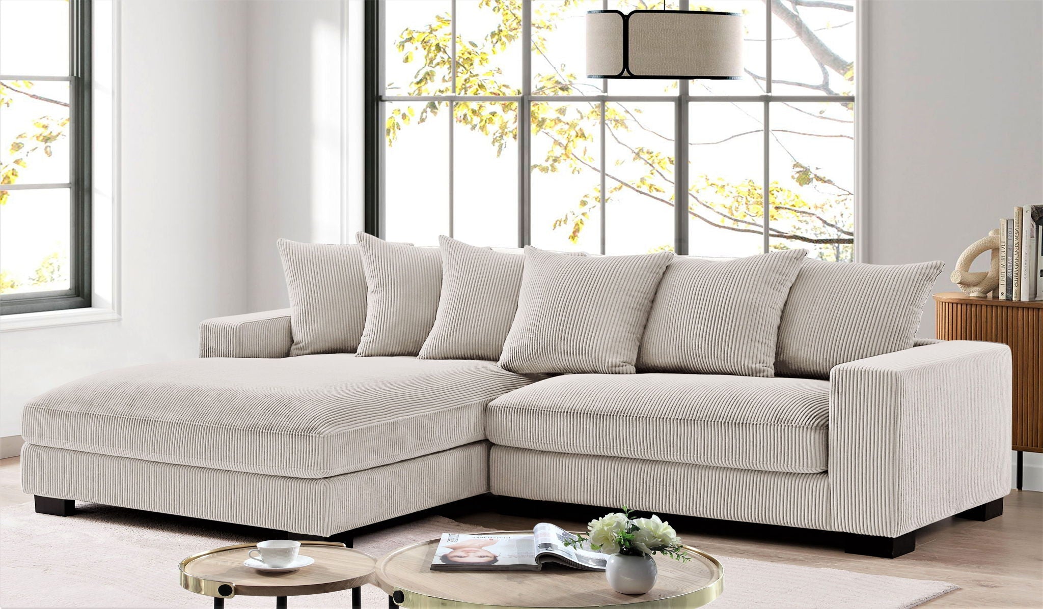 Luxe - Oversized 2-Piece Sectional L-Shaped Sofa Chaise