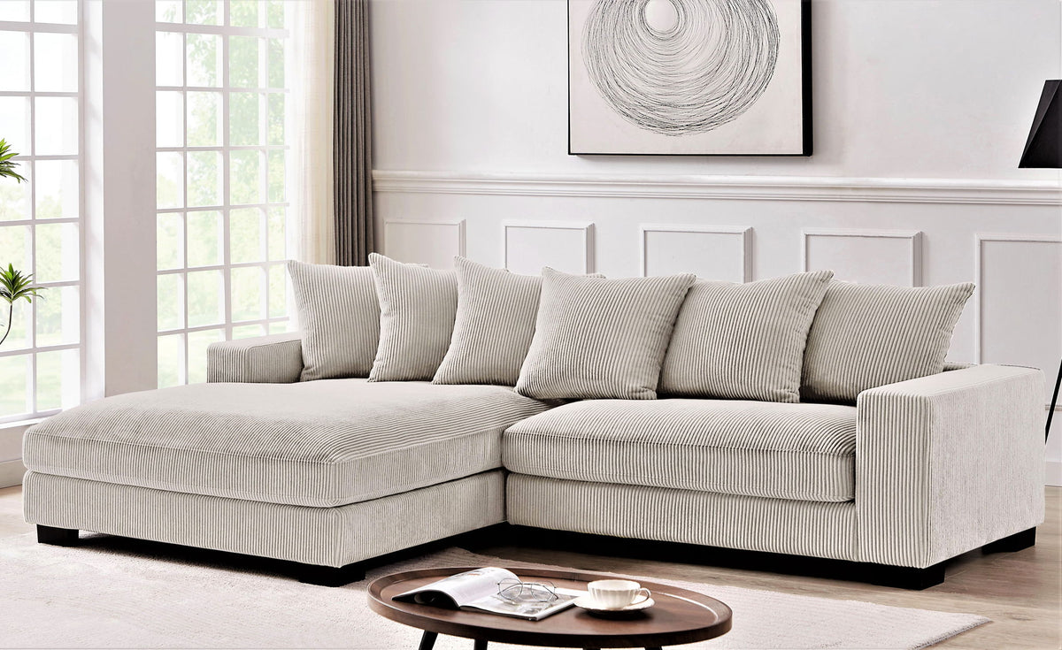 Luxe - Oversized 2-Piece Sectional L-Shaped Sofa Chaise
