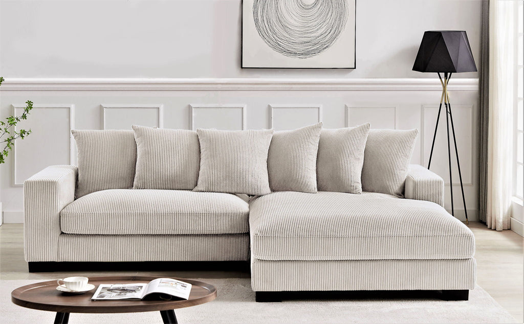 Luxe - Oversized 2-Piece Sectional L-Shaped Sofa Chaise