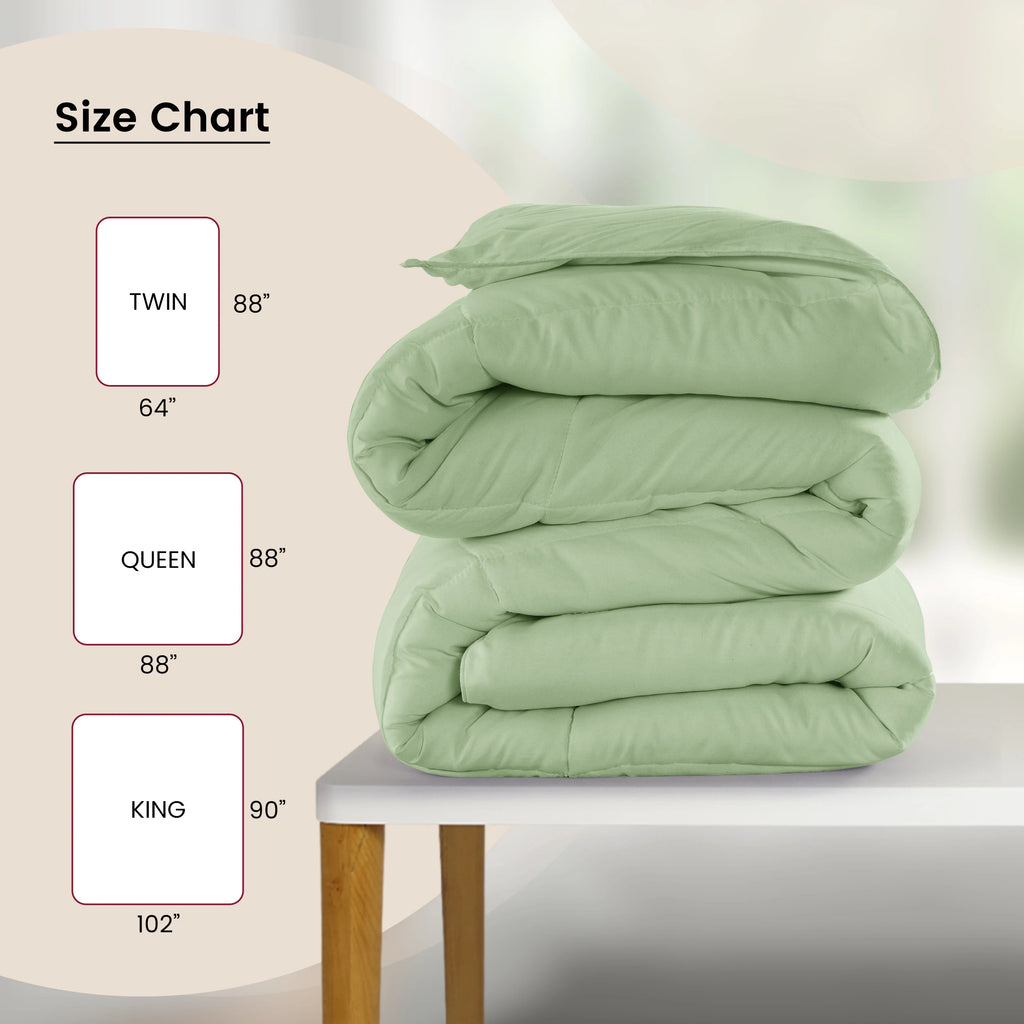 Luxe Decor Down Alternative Comforter – 1 Piece Fluffy Duvet Insert with Box Stitch Design – Soft and Cozy Bedding, 102" x 90"