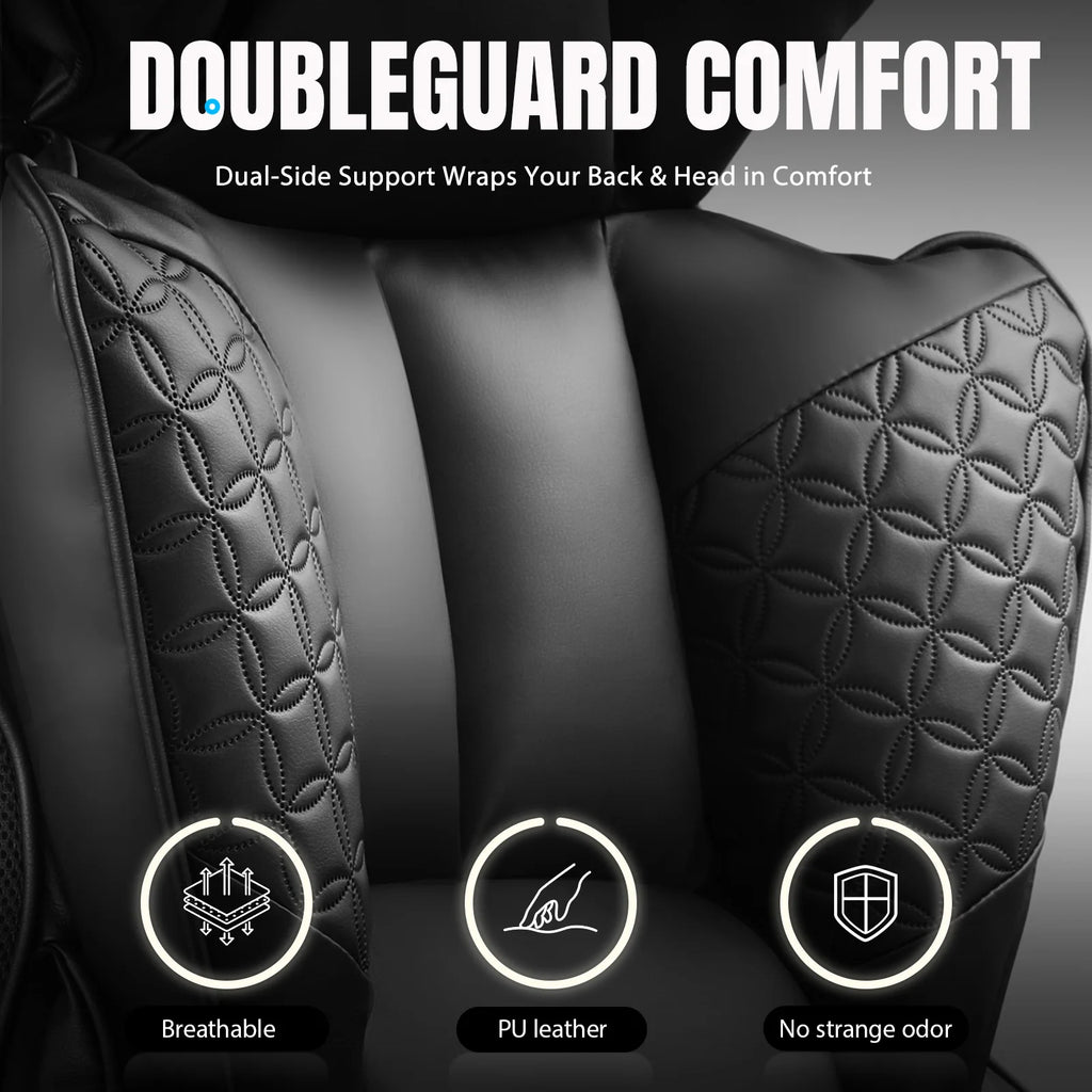 Ergonomic Leather High Back Gaming Chair Footrest, Adjustable Armrests