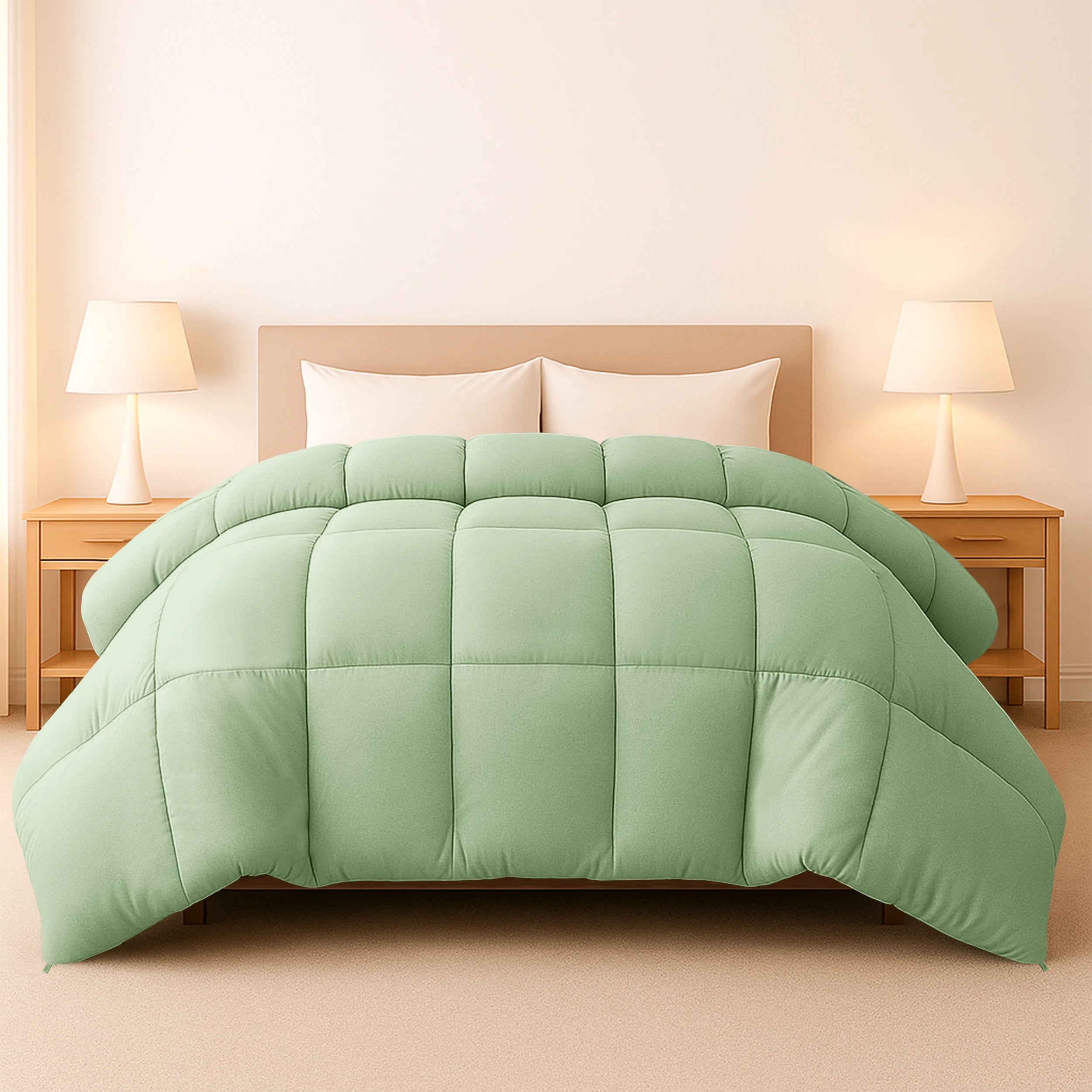 Luxe Decor Down Alternative Comforter – 1 Piece Fluffy Duvet Insert with Box Stitch Design – Soft and Cozy Bedding, 102" x 90"