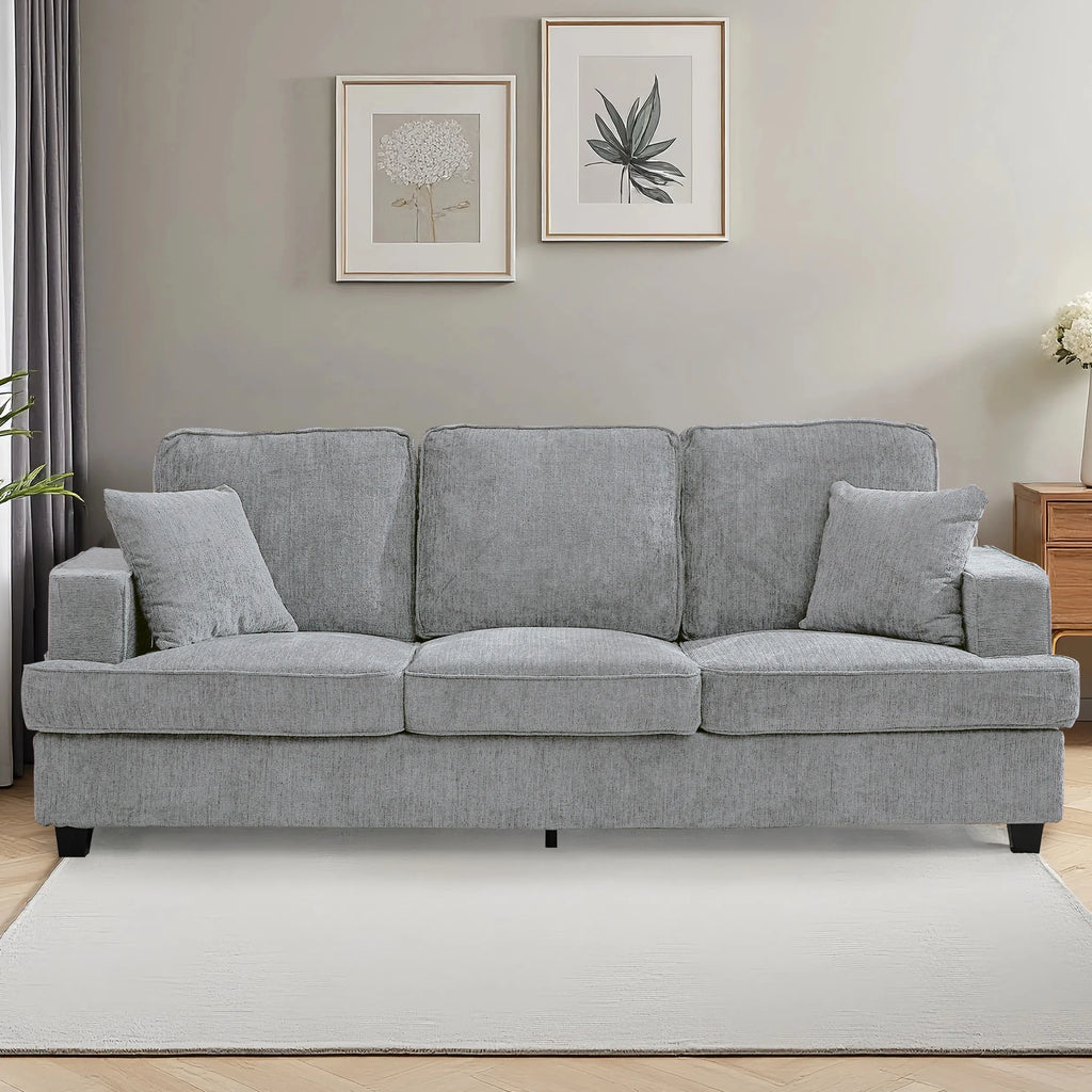 89" Cloud Couch Sofa in Chenille, Extra Comfy Soft 3-Seater
