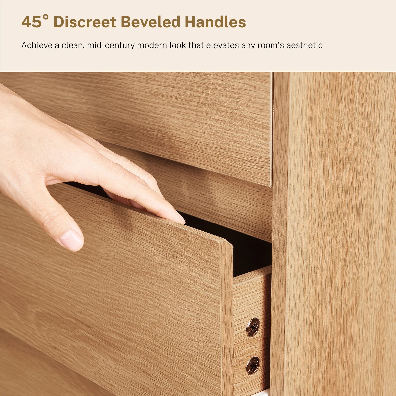 9-Drawer 63Inch Wide Dressers With Curved Profile Design