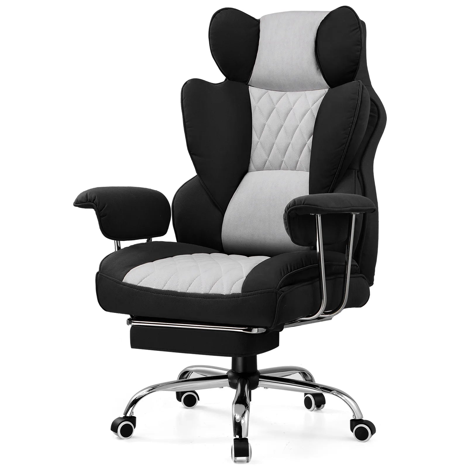 Big/Tall Gaming Chair Pocket Spring Lumbar Support, Ergonomic, Footrest