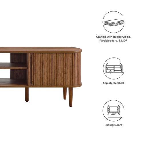 63IN Wood TV Stand Accommodates TVs To 70IN