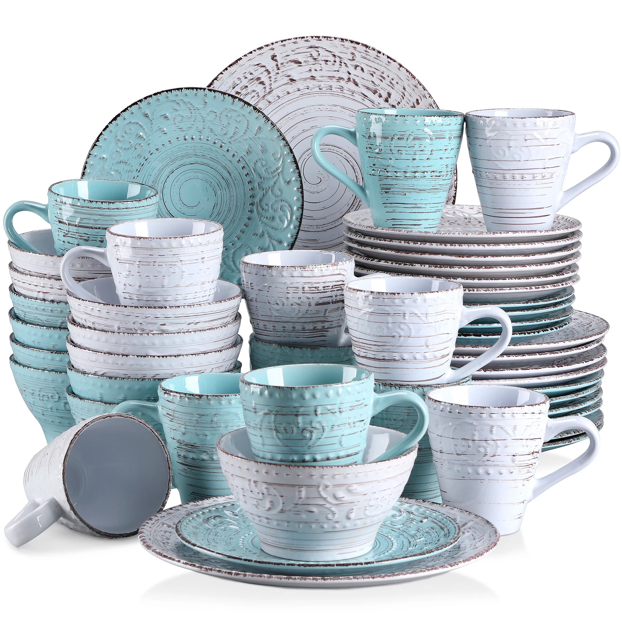 VINE Stoneware Set Dinner Plate, Dessert Plate, Bowl, Mug
