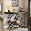 39.4IN Console Table, Thickened Tabletop, 4- Tierl Narrow Sofa Table
