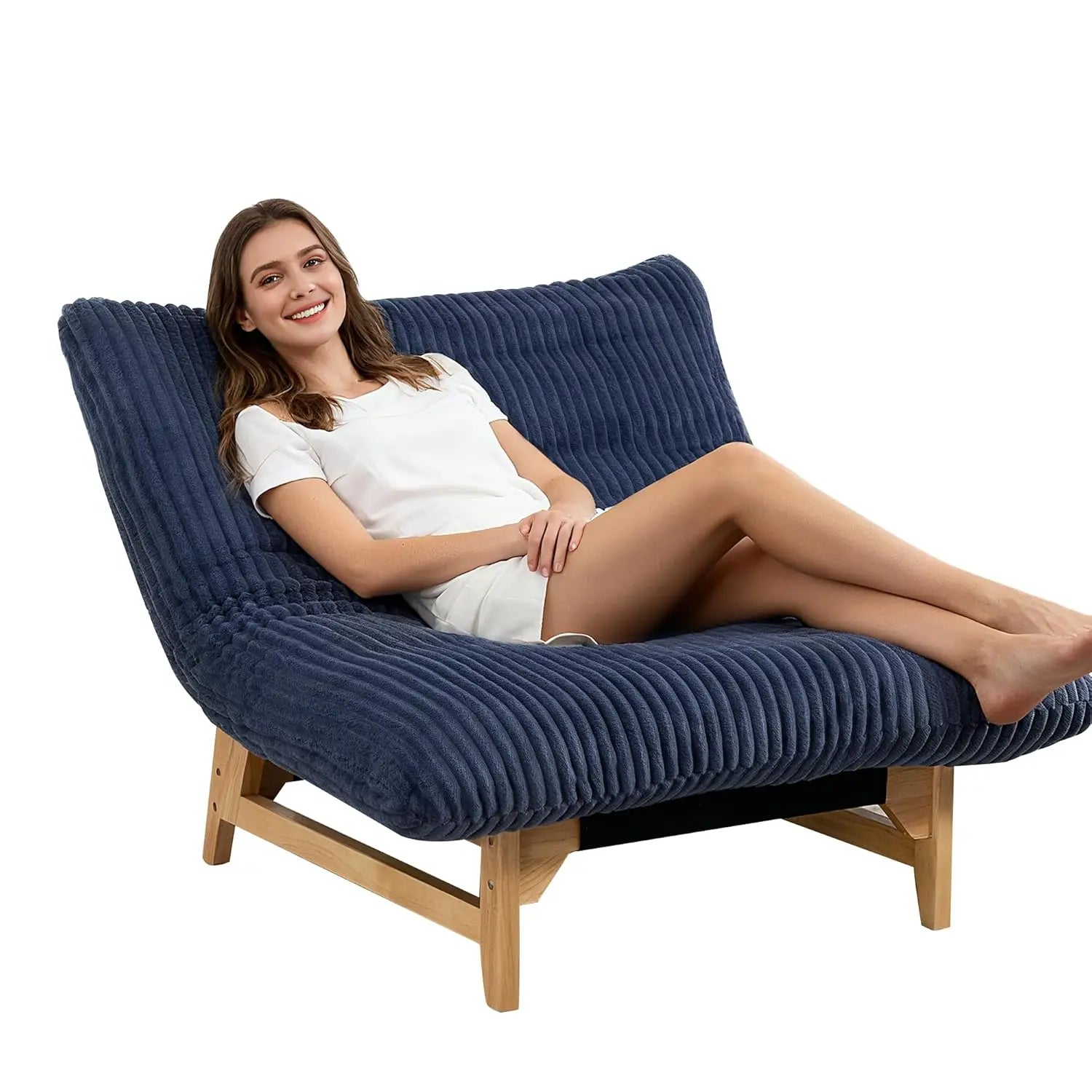 Comfy Giant Bean Bag Cloud Chair with Frame for Oversized Beanbag