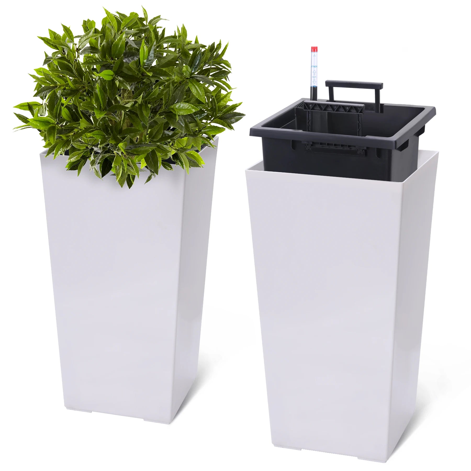 2pc Outdoor/Indoor High Front w/Drainage Holes Auto Watering