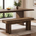 Farmhouse 47IN Wooden Dining Bench, Sturdy Frame