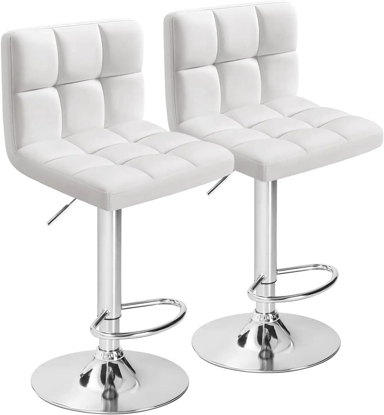 Adjustable Bar Stools Counter Height Set of 2, Swivel