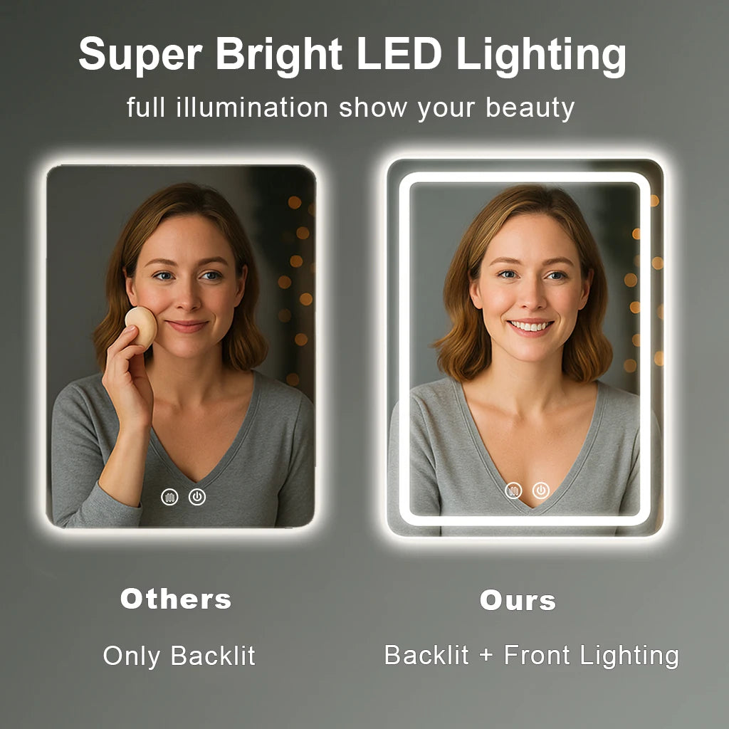 20x28 inch LED Mirror Vanity Backlit Lights DeFogging with Demister