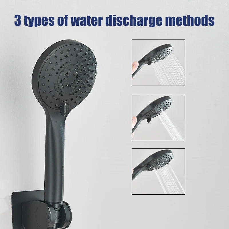 Rainfall 8"/10" High-Pressure Shower Head Concealed 2-In-1 Set,