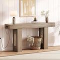 Rustic Console Table Power Outlet