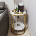 Round Marble Sofa End Side Table, 3 Colors