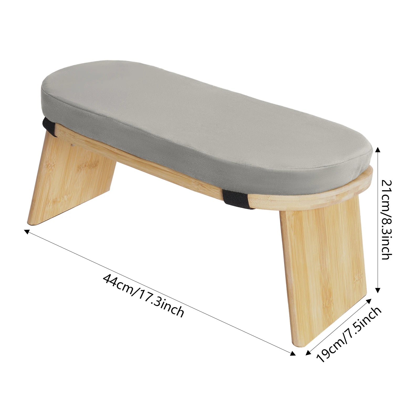 Bymaocar Foldable Kneeling Meditation Bench  Coffee/Gray/Green Color