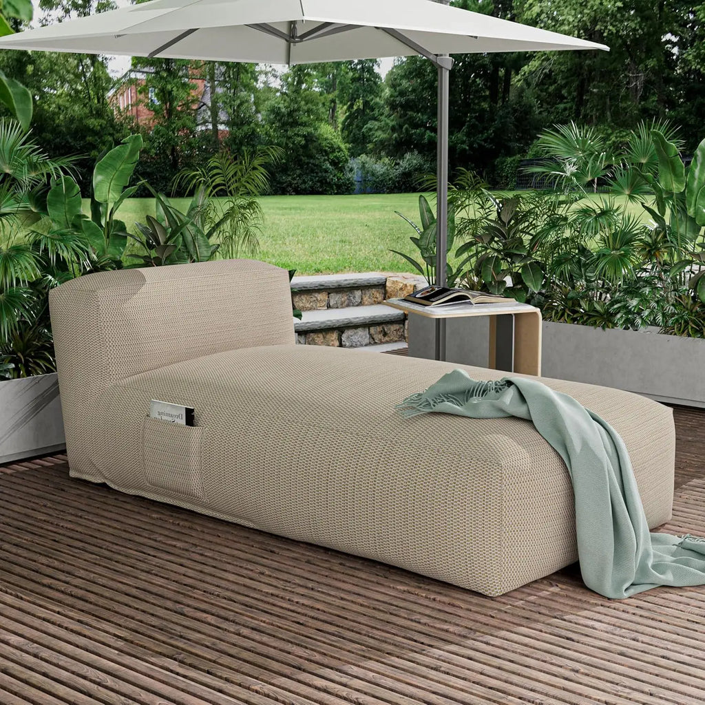 70" Bean Bag Lounger Chair for Sunbathing Tanning Water-Resistant