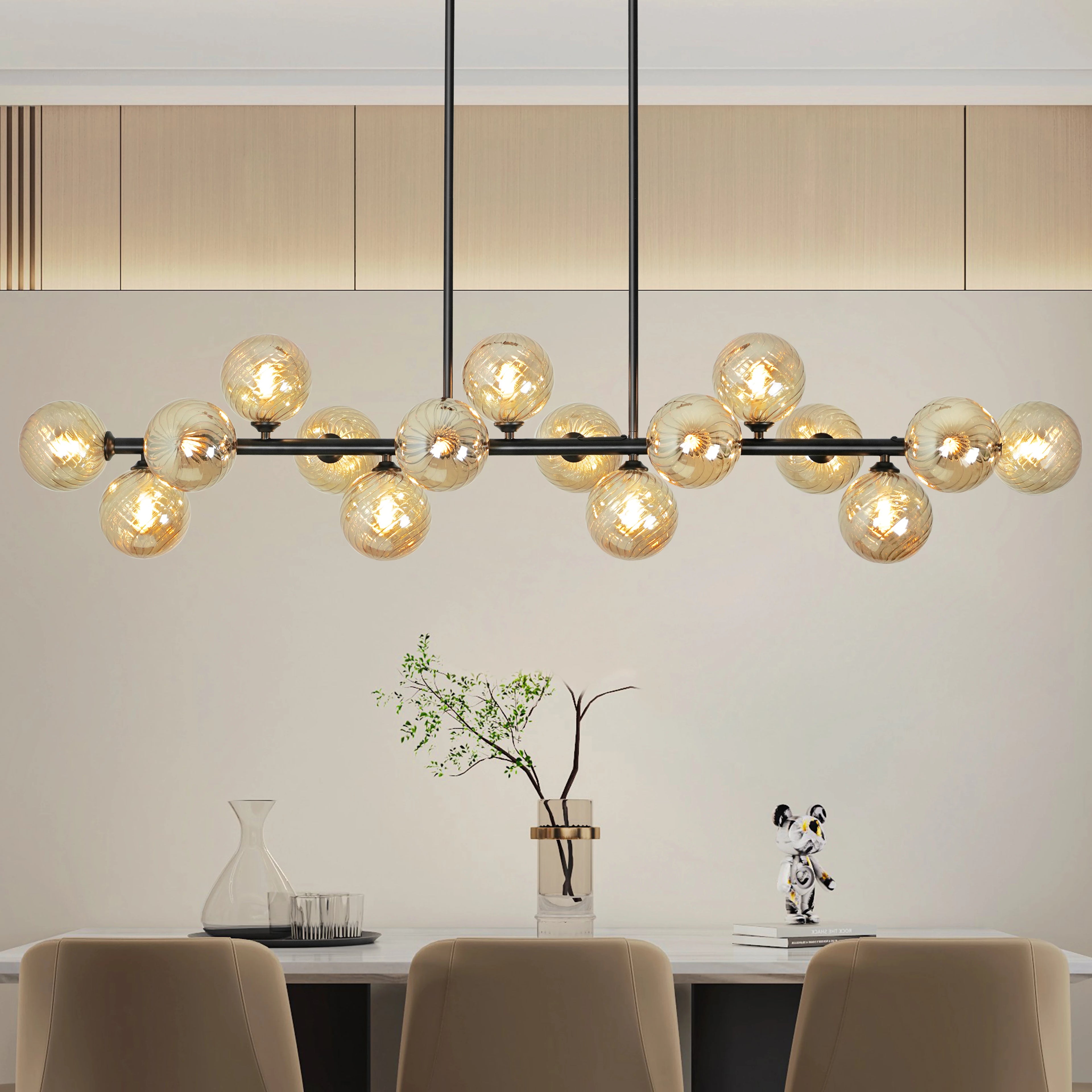 16-Lights Sputnik Chandelier 54in