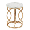 Round End Table 20" Thick Wood Top, Unique O-Shaped Base