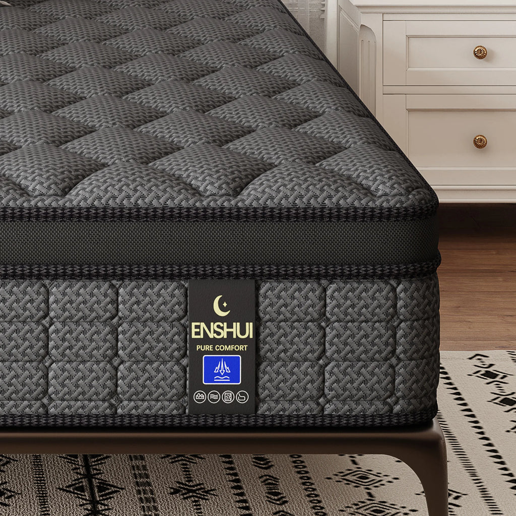 12" 14"" Gel Memory Foam Hybrid Pocket Spring Mattress Medium Firm