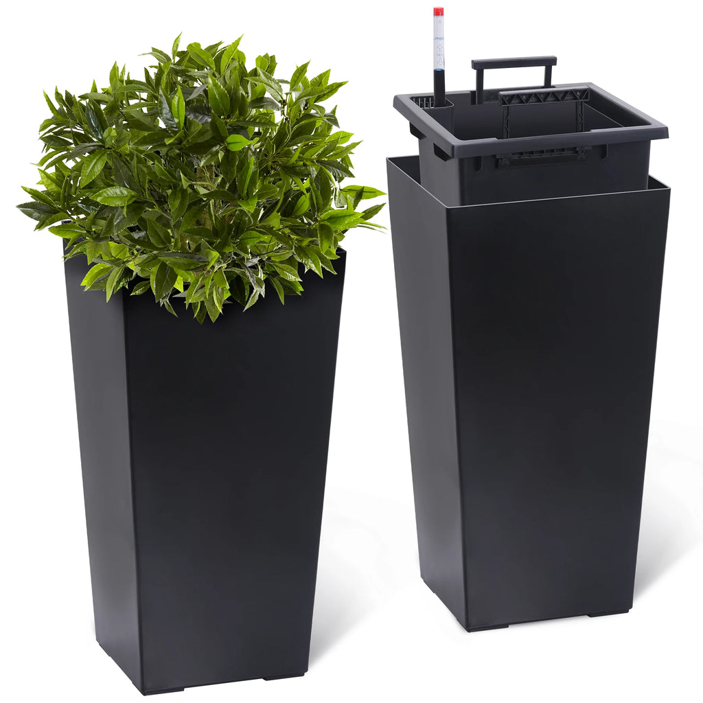 2pc Outdoor/Indoor High Front w/Drainage Holes Auto Watering