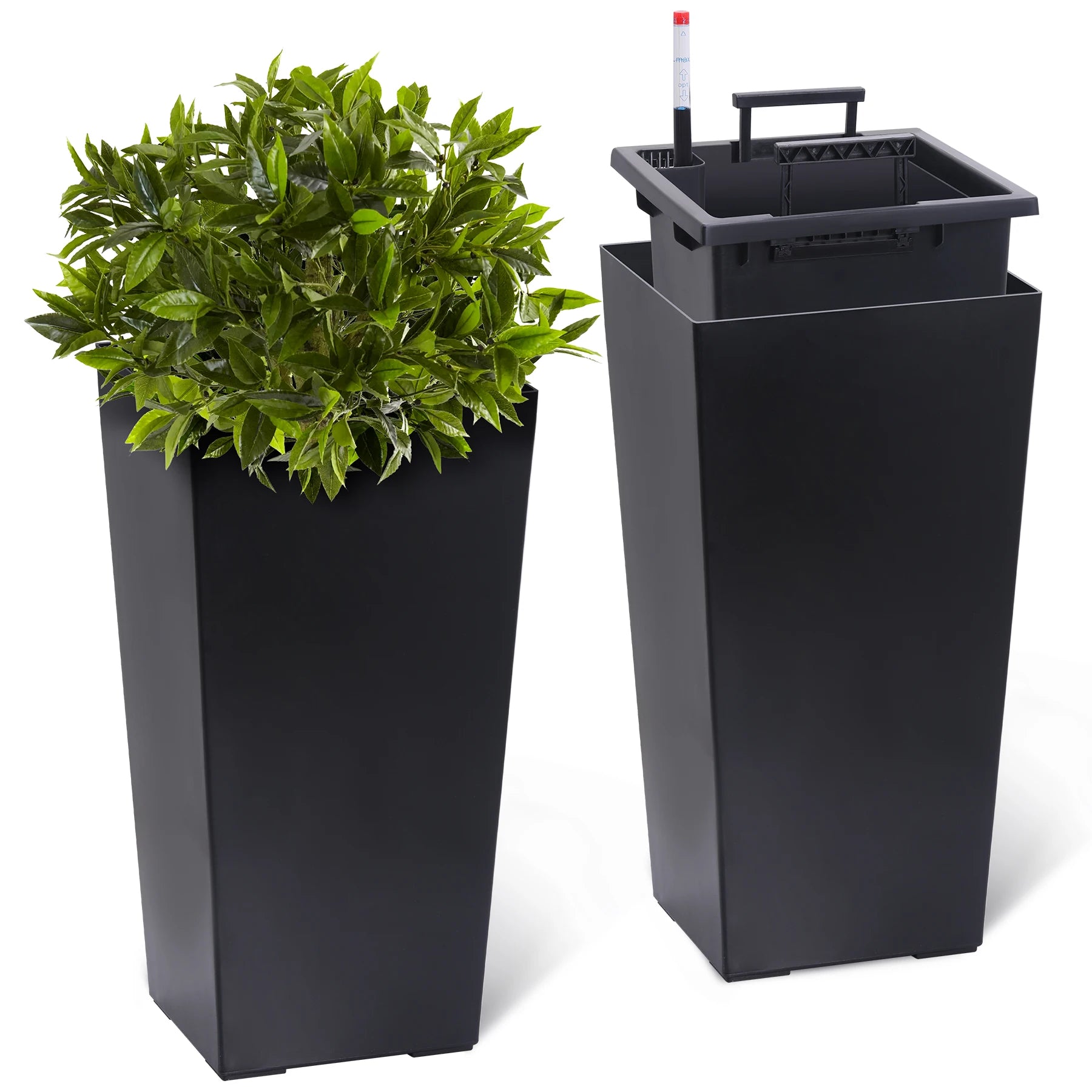 2pc Outdoor/Indoor High Front w/Drainage Holes Auto Watering