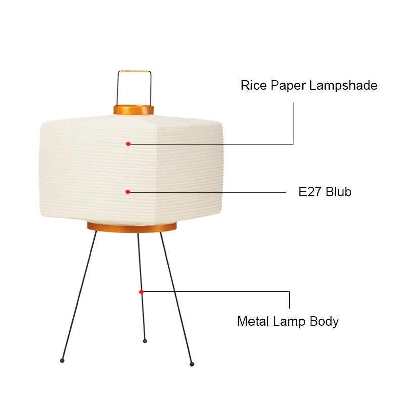 Japanese Creative Tripod Floor Lamp Designer Wabi-sabi Style