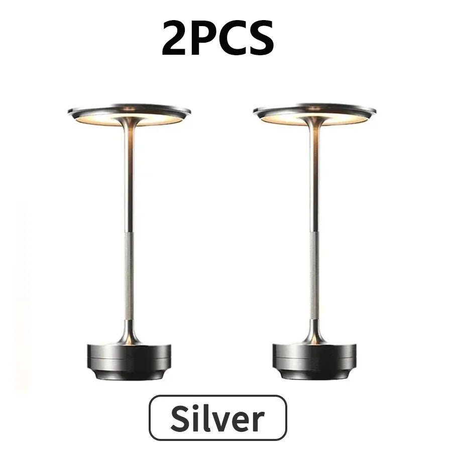 2PCS Rechargeable Wireless Table Lamp USB-C, Desk Lamp
