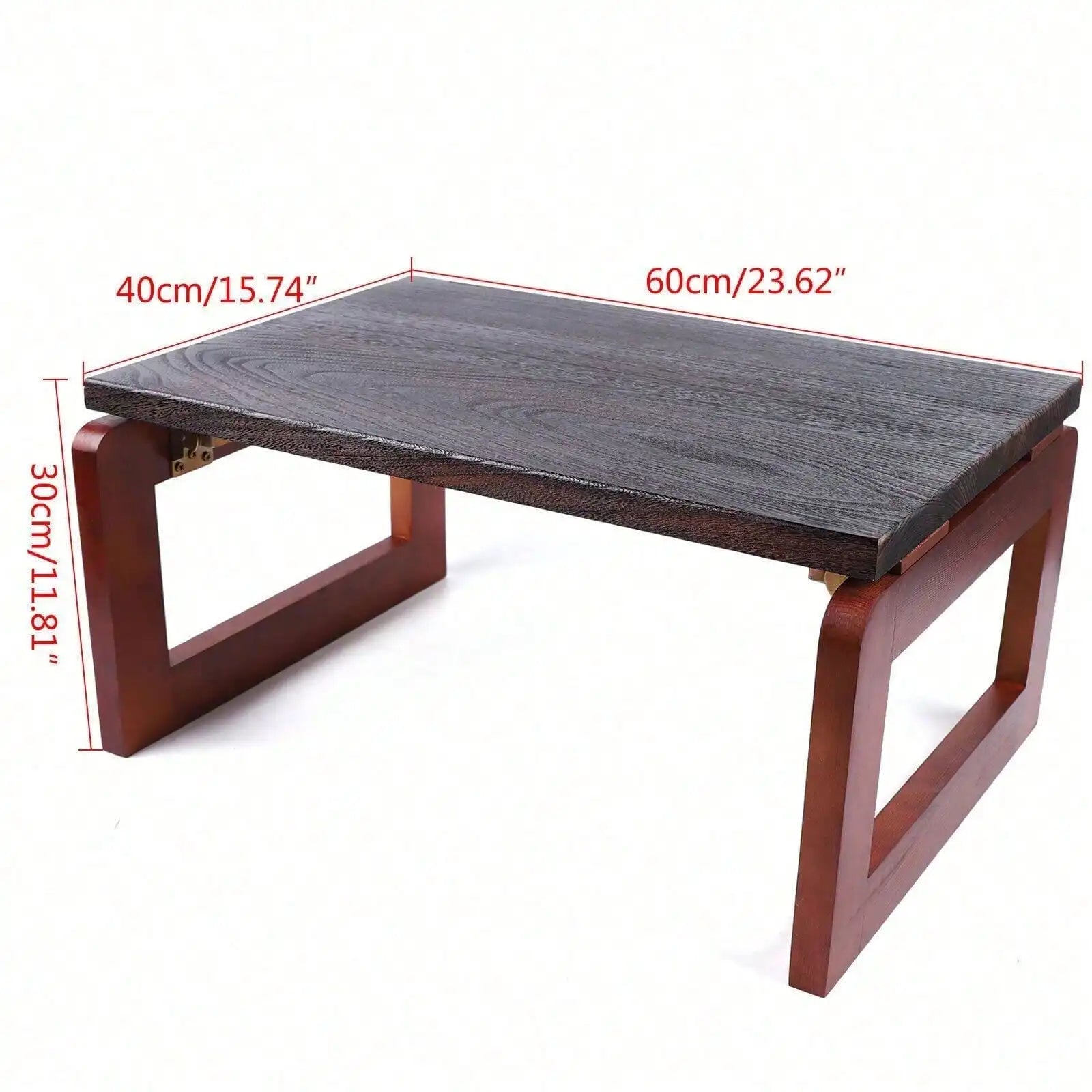 Brown Wooden Folding Coffee Table - Versatile Low Tea Table