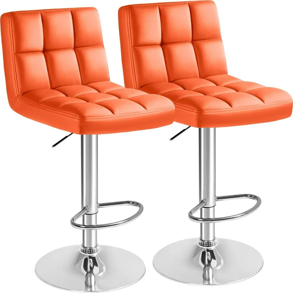 Adjustable Bar Stools Counter Height Set of 2, Swivel
