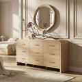 Curved 9-Drawer Dresser , 63IN Wide, Chest of Drawers, Vanity Desk, TV Stand