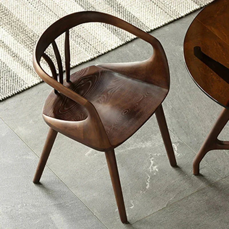 Wood Minimalist Ergonomic Designer Dining Chairs