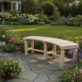 Rustic Log Style Circular Seating 40" Solid Wood Backless Seat