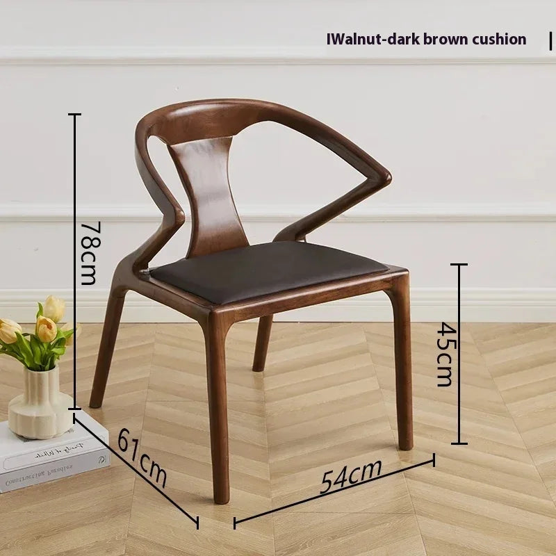 Wood Minimalist Ergonomic Designer Dining Chairs