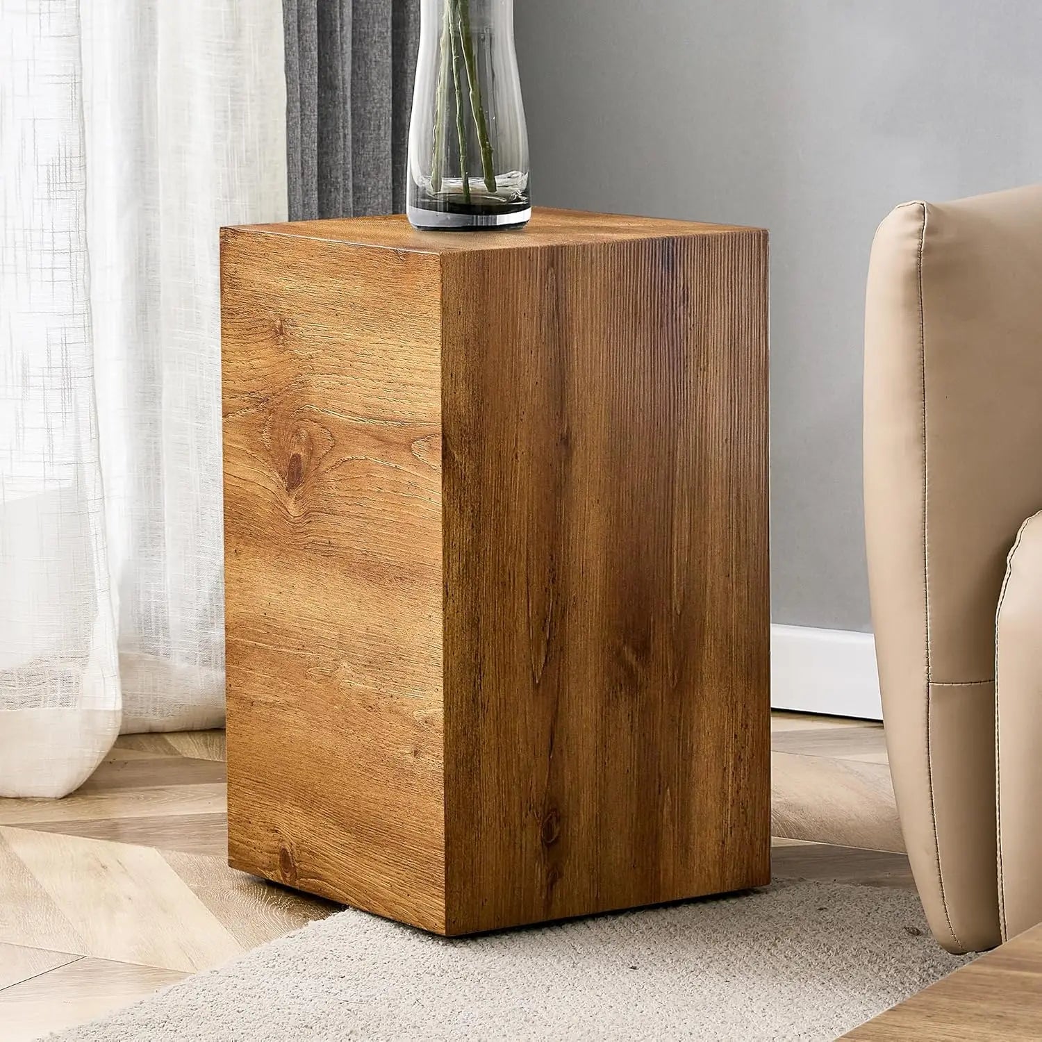 Rectangle Wood Grain Coffee Table Wooden Center Table