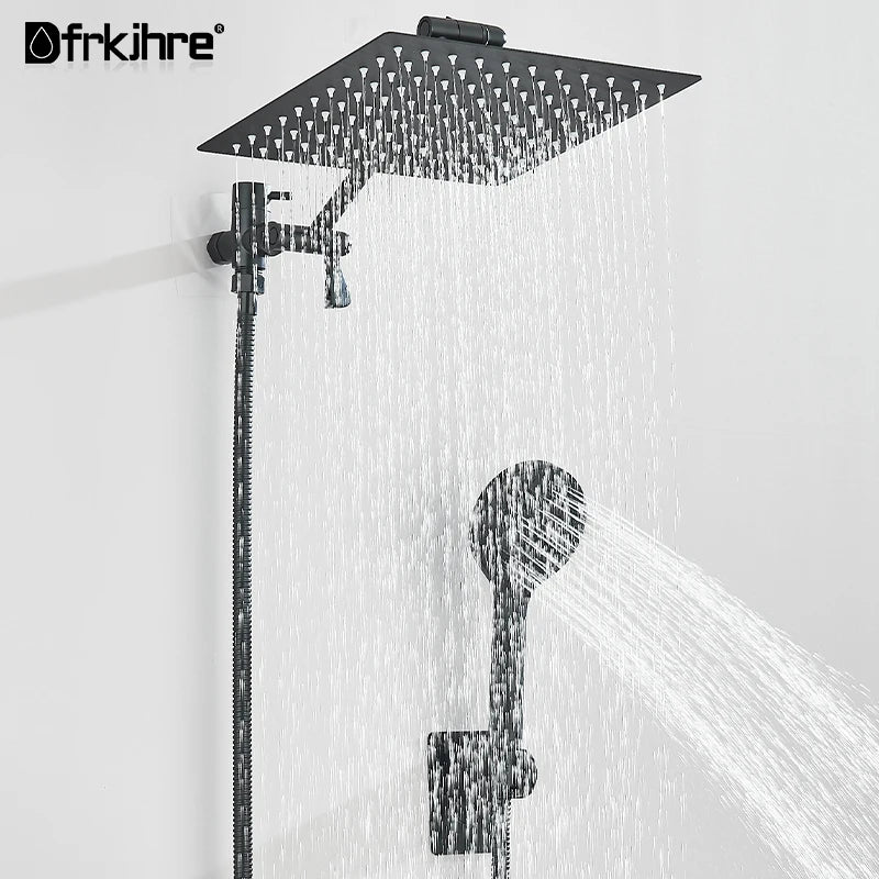 Rainfall 8"/10" High-Pressure Shower Head Concealed 2-In-1 Set,