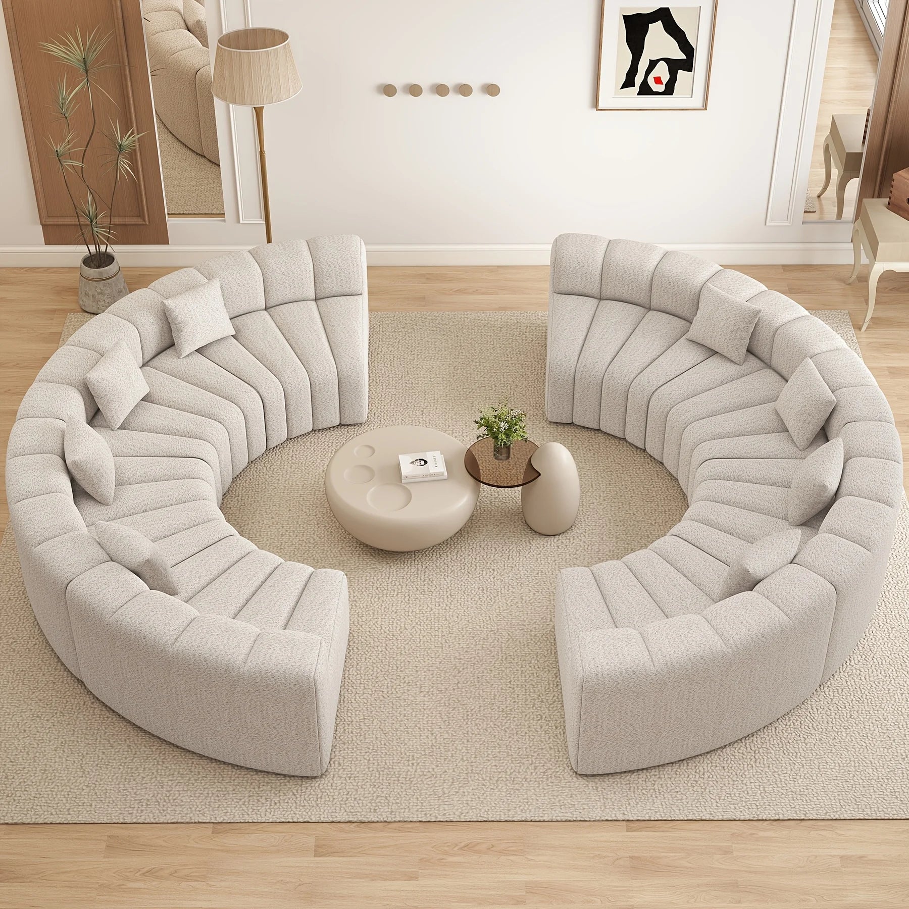 Sofa w/Chaise - Foam Cushioning, Sectional Cloud Sofa & Symmetrical