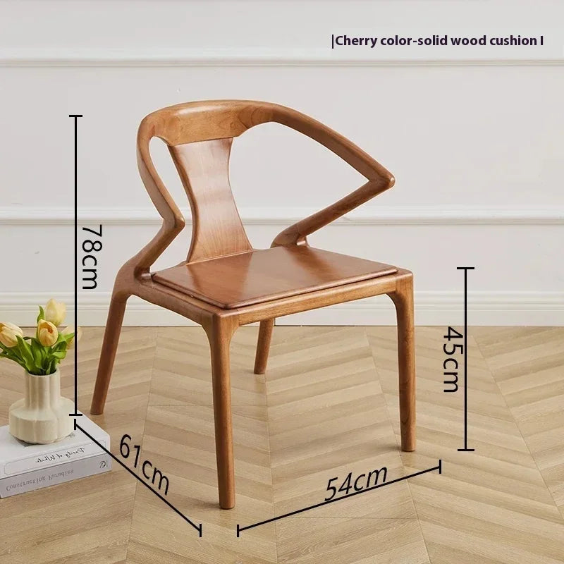 Wood Minimalist Ergonomic Designer Dining Chairs