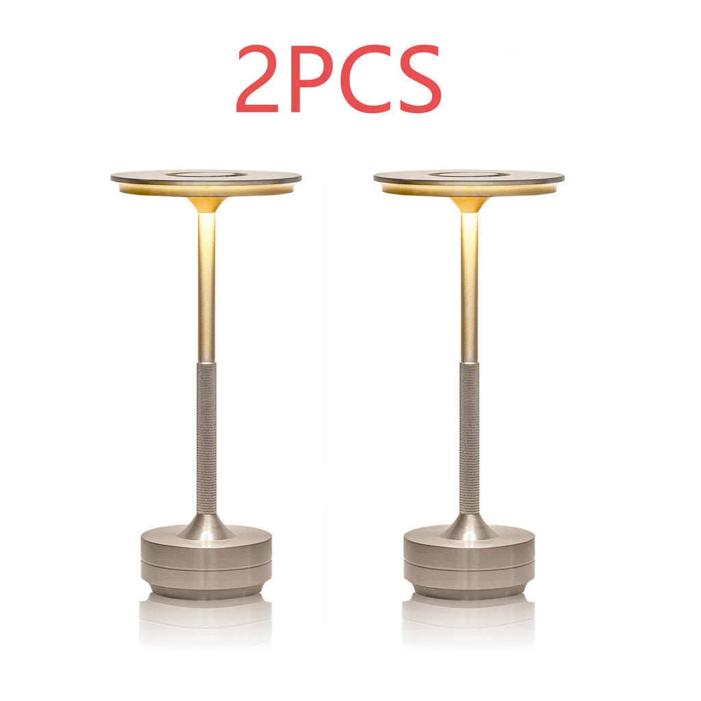 LED Desktop Lamp USB Touch Dimming Metal Recharge Night Light