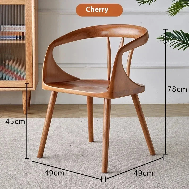 Wood Minimalist Ergonomic Designer Dining Chairs