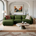 Sectional Lambs Wool L Shape Cloud Couch Ottoman