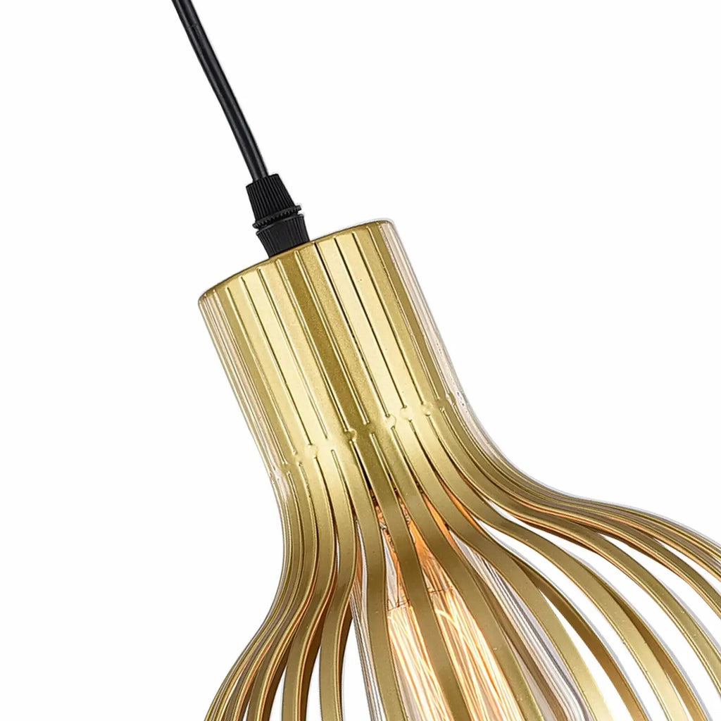 Gold Modern Pendant Chandelier, Elegant Kitchen Hanging Lamp Lighting Fixture for Contemporary Interiors