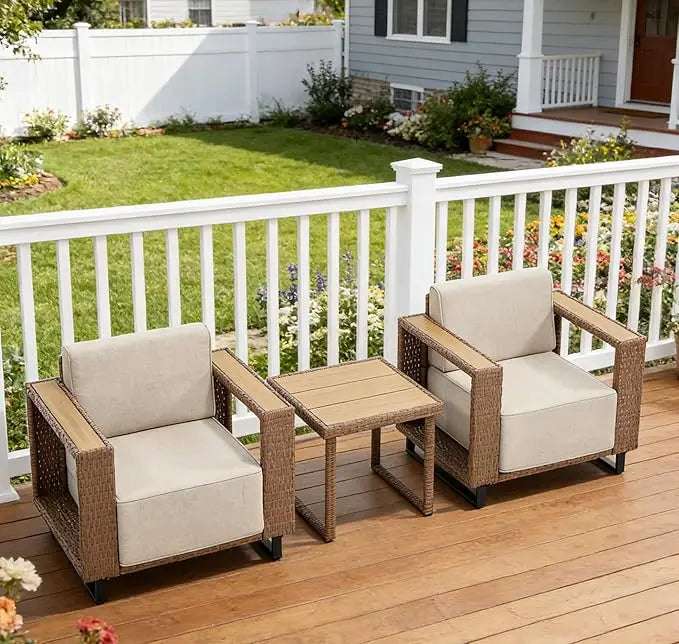 3-Piece All Weather PE Rattan Outdoor Sectional Sofa