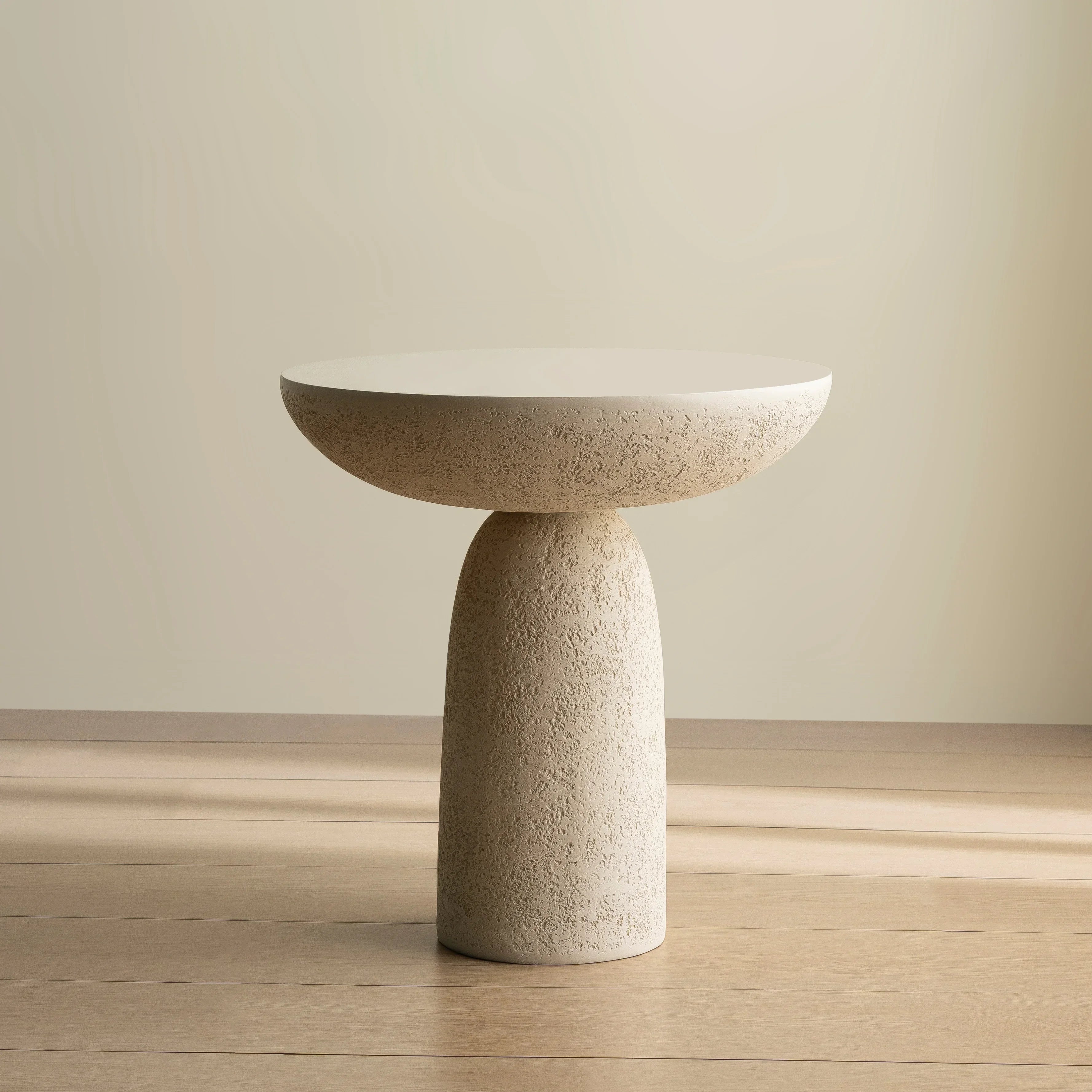 18'' Tall Pedestal Side Table, Round Accent Tables Hourglass Design